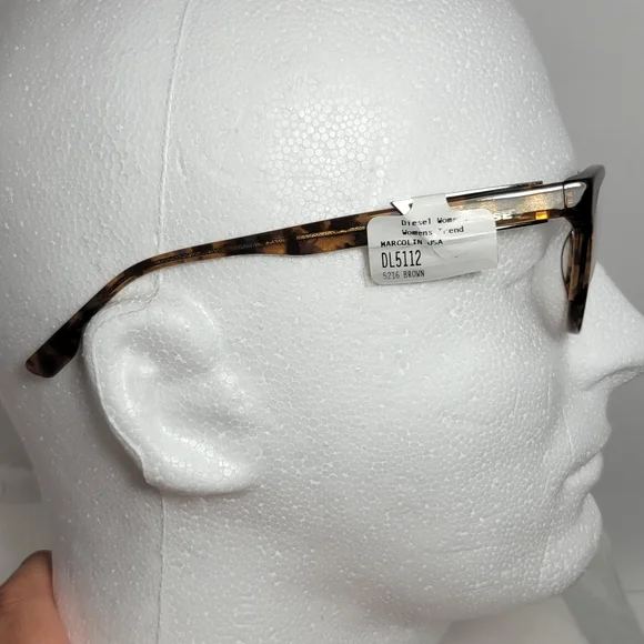 Diesel DL 5112 Brown Round Plastic Eyeglasses Frame 52-16-145 NWT - Picture 14 of 14